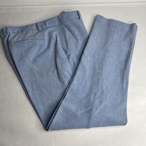 Talbots Womens High Waist Straight Leg Pants Light Blue Size 12 EUC